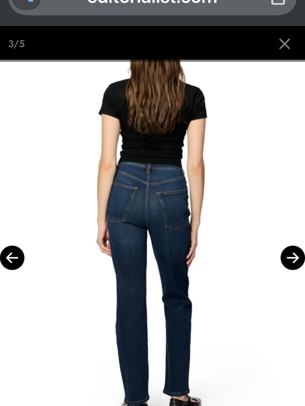 NWOT Warp + Weft High-Rise Straight Jeans — Dark Indigo